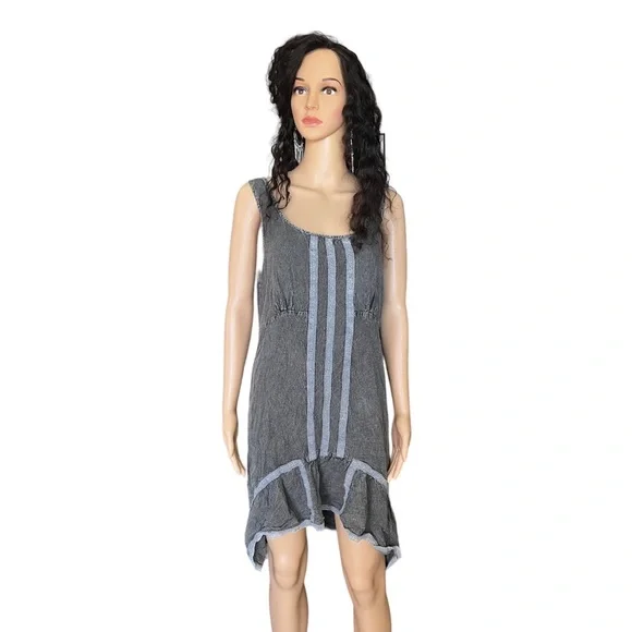 slim fit dress slacks Acid Wash Dress – Ilse's Clothing main image 0